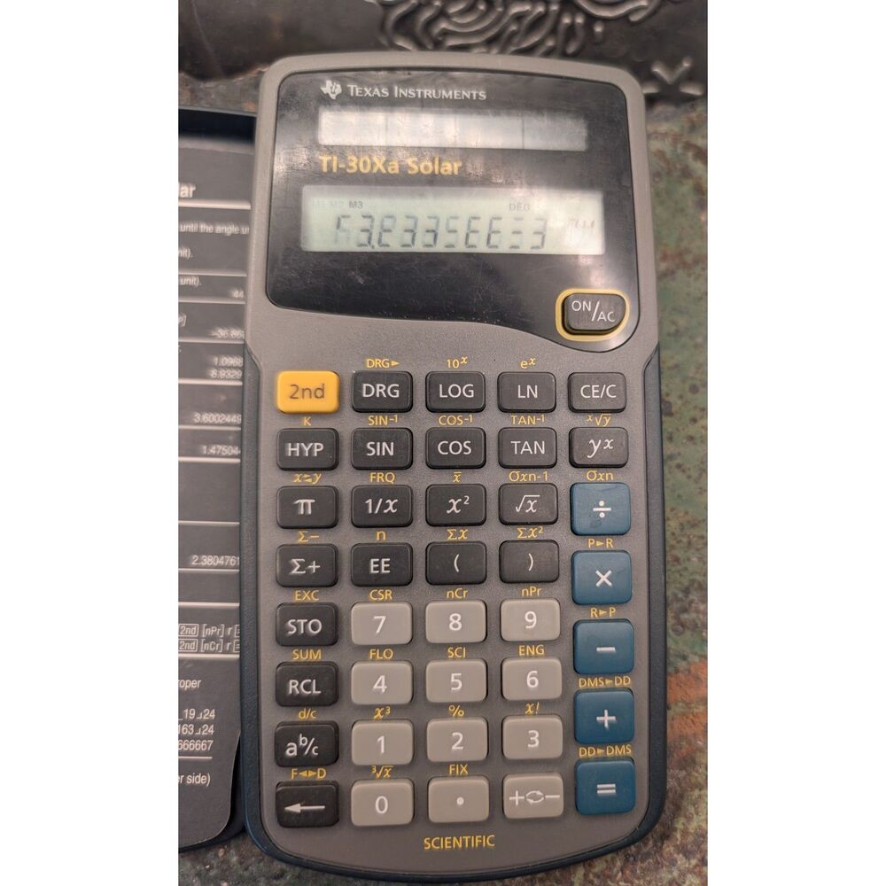TI‑30Xa Solar Scientific Calculator • Powers On • Bad Screen • Parts Only